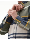 Barbour Men's Iceloch Check Tailored Fit Shirt In Forest Mist  - MSH4994TN16
