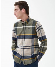 Barbour Men's Iceloch Check Tailored Fit Shirt In Forest Mist  - MSH4994TN16