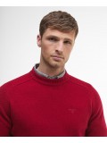 Barbour Grangetown Merino Wool Crew Neck Sweater In Biker Red - MKN1584RE32
