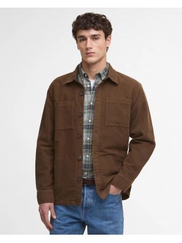 Barbour Moleskin Overshirt In Dark Sand - MOS0445SN71