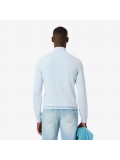 Lacoste Zipped High Neck Cotton Sweater In Sky Blue - AH1980 - 00 - T01 Lacoste Zipped High Neck Cotton Sweater In Sky Blue - AH1980 - 00 - T01