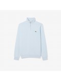 Lacoste Zipped High Neck Cotton Sweater In Sky Blue - AH1980 - 00 - T01 Lacoste Zipped High Neck Cotton Sweater In Sky Blue - AH1980 - 00 - T01