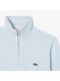 Lacoste Zipped High Neck Cotton Sweater In Sky Blue - AH1980 - 00 - T01 Lacoste Zipped High Neck Cotton Sweater In Sky Blue - AH1980 - 00 - T01