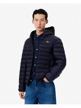 Lacoste Men’s Water-Repellent Quilted Puffed Jacket In Navy Blue BH2909 00 HDE