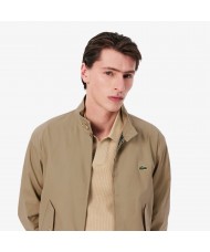 Lacoste Men’s Water-Repellent Twill Harrington Jacket in Beige - BH7186 00 CB8