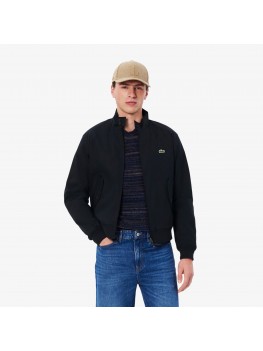 Lacoste Men’s Water-Repellent Twill Harrington Jacket in Navy Blue - BH7186 00 HDE Lacoste Men’s Water-Repellent Twill Harrington Jacket in Navy Blue - BH7186 00 HDE