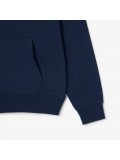 Lacoste Overhead Colour Block Fleece Hoodie In Navy White & Brown -  SH8161 00 6WZ