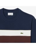 Lacoste Men's Jersey Colour-Block T-shirt Blue White Brown TH5890 Lacoste Men's Jersey Colour-Block T-shirt Blue White Brown TH5890