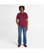 Timberland Men's Millers River Pique Polo Shirt In Burgundy - TB0A6VDP 648