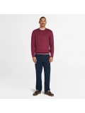 Timberland Williams River Cable Knit Crew Neck Sweater In Burgundy - TB0A5M82 648