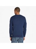 Timberland Williams River Cable Knit Crew Neck Sweater In Navy Blue - TB0A5M82 451