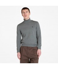 Timberland Williams River Turtle Neck Cotton Jumper for Men in Dark Grey - TB0A2845 U14