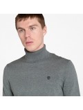 Timberland Williams River Turtle Neck Cotton Jumper for Men in Dark Grey - TB0A2845 U14 Timberland Williams River Turtle Neck Cotton Jumper for Men in Dark Grey - TB0A2845 U14