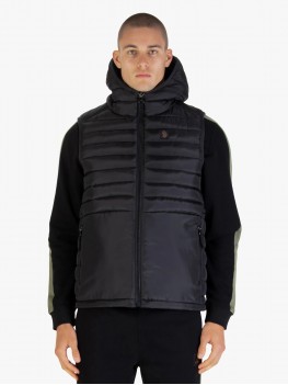 Luke Bubbla Hood 2000 Gilet In Black - M680706 Luke Bubbla Hood 2000 Gilet In Black - M680706