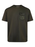 Luke "Eider" Oversized Crew Neck T Shirt In Dark Green  - M810103