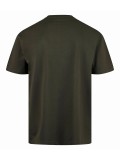 Luke "Eider" Oversized Crew Neck T Shirt In Dark Green  - M810103