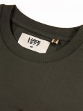 Luke "Eider" Oversized Crew Neck T Shirt In Dark Green  - M810103