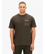 Luke "Eider" Oversized Crew Neck T Shirt In Dark Green  - M810103