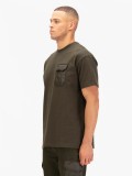 Luke "Eider" Oversized Crew Neck T Shirt In Dark Green  - M810103