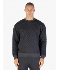 Luke Torridon Texture Sweater In Charcoal - M810307 Luke Torridon Texture Sweater In Charcoal - M810307