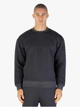 Luke Torridon Texture Sweater In Charcoal - M810307 Luke Torridon Texture Sweater In Charcoal - M810307