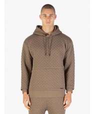 Luke Melrose Textured Oversized Hoodie In Dark Putty - M810308 Luke Melrose Textured Oversized Hoodie In Dark Putty - M810308