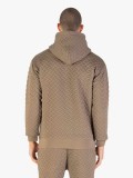 Luke Melrose Textured Oversized Hoodie In Dark Putty - M810308 Luke Melrose Textured Oversized Hoodie In Dark Putty - M810308