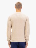 Luke Mitcham Cable Knit Sweater In Stone -  M810650 Luke Mitcham Cable Knit Sweater In Stone -  M810650
