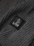 Luke Watton Plated 1/4 Zip Knitted Sweater In Charcoal - M810652 Luke Watton Plated 1/4 Zip Knitted Sweater In Charcoal - M810652