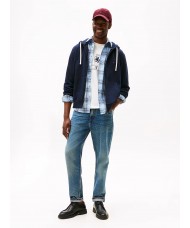 Tommy Hilfiger Fleece Zip Through Hoody In Navy Blue - MW0MW37234DW5 Tommy Hilfiger Fleece Zip Through Hoody In Navy Blue - MW0MW37234DW5