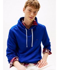 Tommy Hilfiger Flag Embroidery Drawstring Hoody In Wedge Blue - MW0MW39997D03