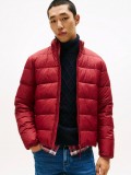 Tommy Hilfiger Mid Weight Stand Up Collar Quilted Jacket In Red - MW0MW41982 XIT
