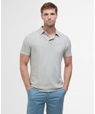 Barbour Drayton Linen & Cotton Tailored Polo Shirt In Mist - MML1455BE12