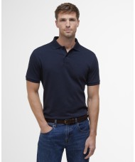 Barbour Drayton Linen Tailored Polo Shirt In Navy Blue - MML1455NY91