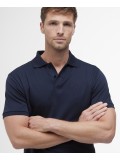 Barbour Drayton Linen Tailored Polo Shirt In Navy Blue - MML1455NY91