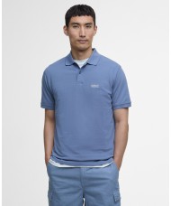 Barbour Lightweight Pique Essential Polo Shirt In Washed Blue - MML1467BL45