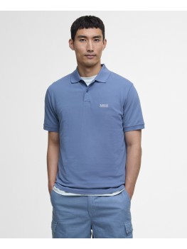 Barbour Lightweight Pique Essential Polo Shirt In Washed Blue - MML1467BL45