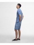 Barbour Lightweight Pique Essential Polo Shirt In Washed Blue - MML1467BL45