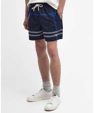 Barbour Twain Check 5'' Swim Shorts In Navy Blue MSW0067NY91