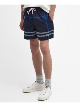 Barbour Twain Check 5'' Swim Shorts In Navy Blue MSW0067NY91