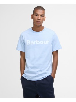 Barbour Crew Neck Logo Tee In Ocean Sky Blue - MTS0531BU61