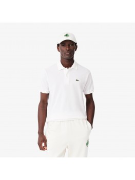 Lacoste Men's Classic Fit Pique L1212 Polo Shirt In White