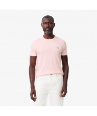 Lacoste Men's Crew Neck Pima Cotton Jersey T-shirt In Pale Pink - TH6709 00 T03