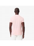 Lacoste Men's Crew Neck Pima Cotton Jersey T-shirt In Pale Pink - TH6709 00 T03