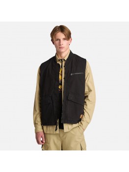 Timberland Washed Canvas Gilet for Men in Black - Style TB0A6GF7001
