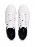 Tommy Hilfiger Essential Leather Lace-Up Trainers In White
