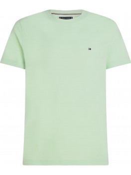 Tommy Hilfiger Stretch Slim Fit T-Shirt In Opal Green  - Style MW0MW10800LXY