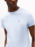 Tommy Hilfiger Stretch Slim Fit T-Shirt In Breezy Blue  - Style MW0MW10800C10
