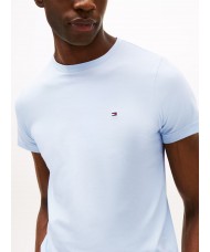 Tommy Hilfiger Stretch Slim Fit T-Shirt In Breezy Blue  - Style MW0MW10800C10