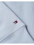 Tommy Hilfiger Logo Embroidery Hoody In Breezy Blue - MW0MW11599C1O